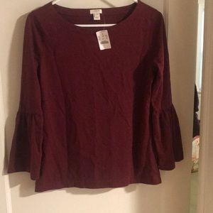 J.Crew XXS Maroon Top